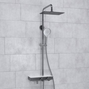 Душевой комплект с термостатическим смесителем Wasserkraft (Васеркрафт) Aller A113.069.127.CH Thermo хром