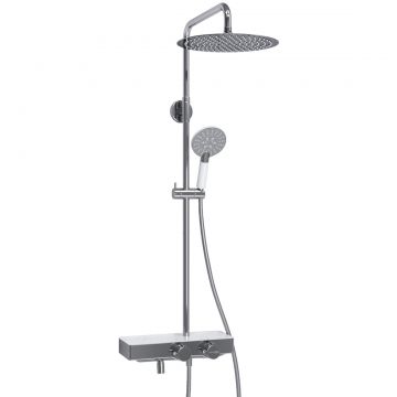Душевой комплект с термостатическим смесителем Wasserkraft (Васеркрафт) Aller A113.116.058.CH Thermo хром