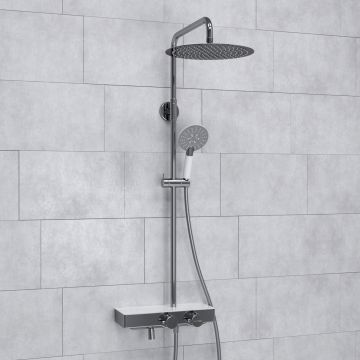 Душевой комплект с термостатическим смесителем Wasserkraft (Васеркрафт) Aller A113.116.058.CH Thermo хром