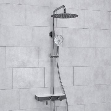 Душевой комплект с термостатическим смесителем Wasserkraft (Васеркрафт) Aller A113.116.127.CH Thermo хром