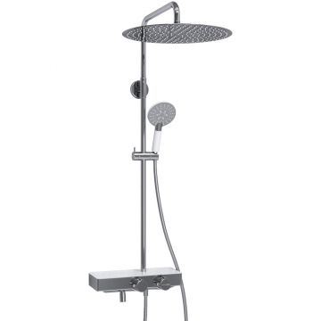 Душевой комплект с термостатическим смесителем Wasserkraft (Васеркрафт) Aller A113.117.058.CH Thermo хром