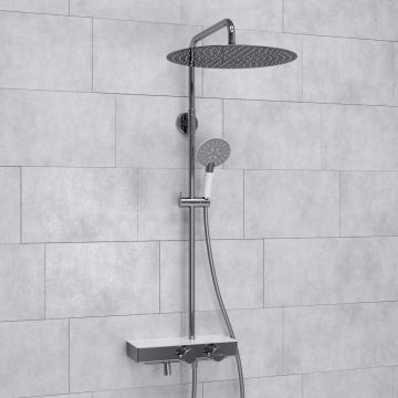 Душевой комплект с термостатическим смесителем Wasserkraft (Васеркрафт) Aller A113.117.058.CH Thermo хром