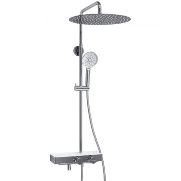 Душевой комплект с термостатическим смесителем Wasserkraft (Васеркрафт) Aller A113.117.127.CH Thermo хром