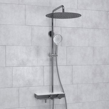 Душевой комплект с термостатическим смесителем Wasserkraft (Васеркрафт) Aller A113.117.127.CH Thermo хром