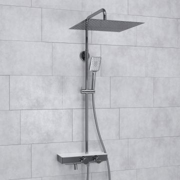 Душевой комплект с термостатическим смесителем Wasserkraft (Васеркрафт) Aller A113.119.126.CH Thermo хром