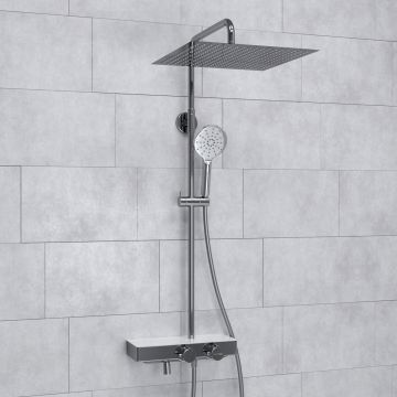 Душевой комплект с термостатическим смесителем Wasserkraft (Васеркрафт) Aller A113.119.127.CH Thermo хром