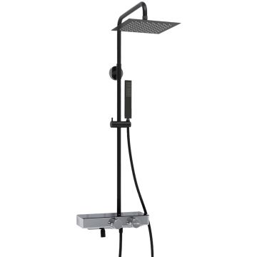 Душевой комплект с термостатическим смесителем Wasserkraft (Васеркрафт) Abens A114.255.218.CB Thermo черный