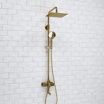 Душевой комплект со смесителем Wasserkraft (Васеркрафт) Sauer A171.256.207.PG глянцевое золото