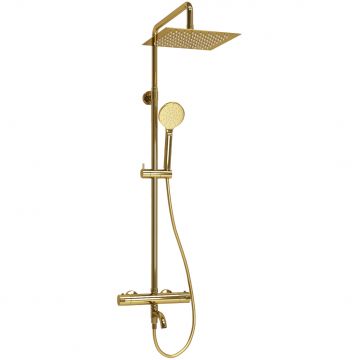 Душевой комплект с термостатическим смесителем Wasserkraft (Васеркрафт) Sauer A188.256.207.PG Thermo глянцевое золото