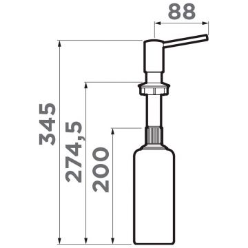Дозатор для жидкого мыла Omoikiri OM-02-GB  Графит 4995026