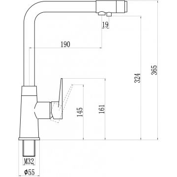 Смеситель для кухонной мойки под фильтр Savol S-L1804