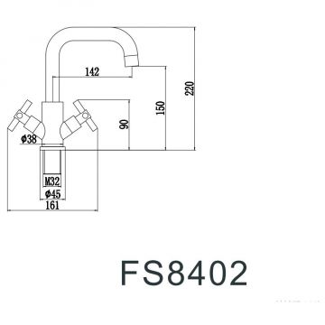 Смеситель для кухни Fmark (FS8402) сатин