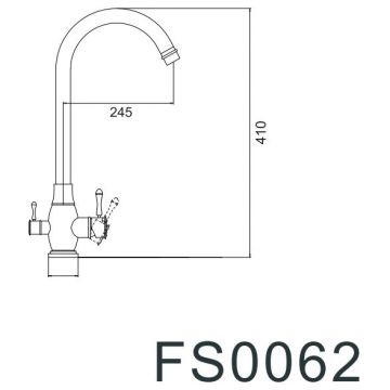 Смеситель для кухни Fmark под фильтр питьевой воды (FS0062) сатин