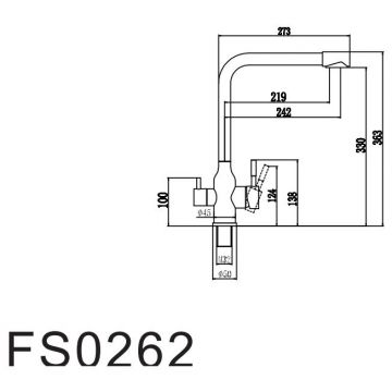 Смеситель для кухни Fmark под фильтр питьевой воды (FS0262) сатин