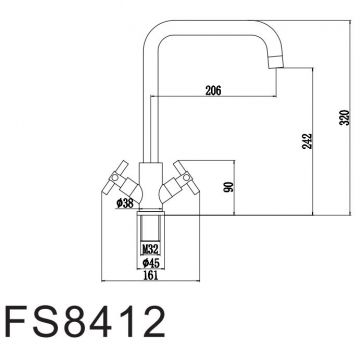 Смеситель для кухни Fmark (FS8412H) черный