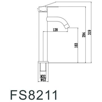 Смеситель для раковины Fmark (FS8211H) черный