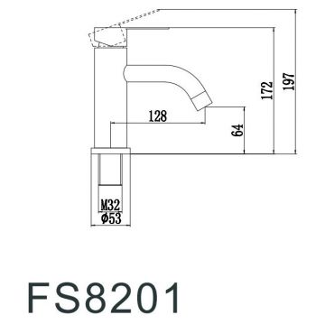 Смеситель для раковины Fmark FS8201Q графит