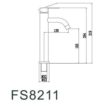 Смеситель для раковины Fmark FS8211Q графит