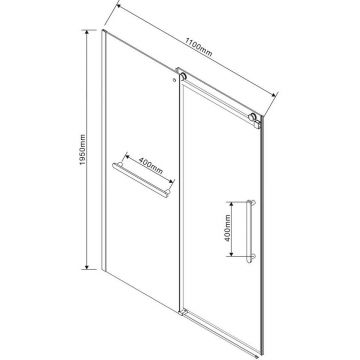 Душевая дверь Vincea Como Soft VDS-1CS110CL, 1100, хром, стекло прозрачное