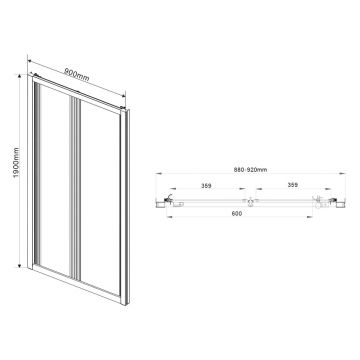 Душевая дверь Vincea Garda VDB-1G800CL, 800, хром, стекло прозрачное