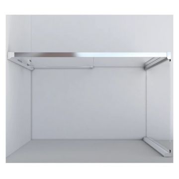 Душевой уголок Vincea Lugano VSR-1L9012CLB-1, 1200х900 мм (габариты площадки) черный, стекло тонированное