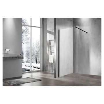 Душевая перегородка Vincea (Винчея) Walk-In VSW-1H120CLB,1200х2000, черный матовый, стекло прозрачное