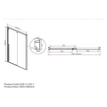 Душевая дверь Vincea Lugano VDS-1L150CL-1, 1500, хром, стекло прозрачное