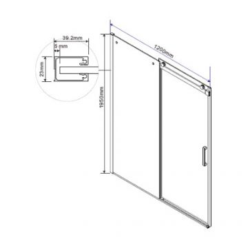 Душевая дверь Vincea Como VPS-1C120CL, 1200, хром, стекло прозрачное