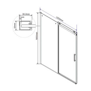 Душевая дверь Vincea Como VPS-1C120CLB, 1200, черный, стекло прозрачное