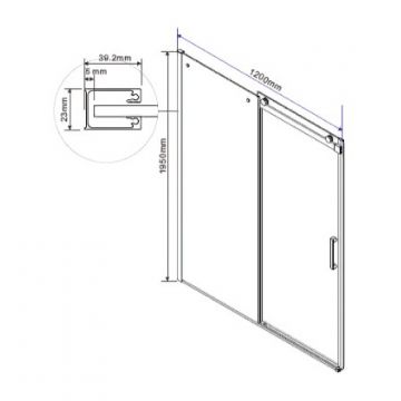 Душевая дверь Vincea Como VPS-1C130CLB, 1300, черный матовый, стекло прозрачное