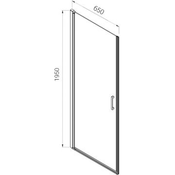 Душевая дверь Vincea Alpha VDP-3AL650MT 65х195 стекло текстурное