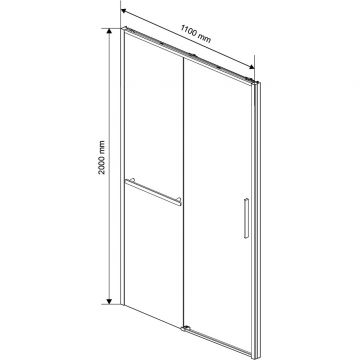 Душевая дверь Vincea Slim Soft VDS-1SS110CL 110х200 стекло прозрачное
