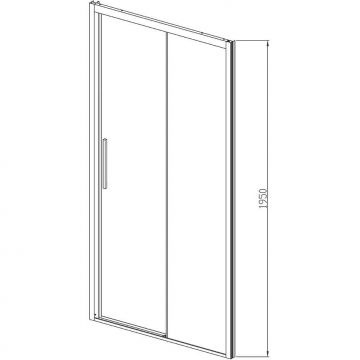 Душевая дверь Vincea Soft VDS-3SO110CLB 110х195 черный, стекло прозрачное