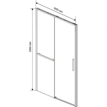 Душевая дверь Vincea Slim Soft VDS-1SS100CL, 1000, хром, стекло прозрачное