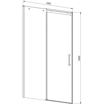 Душевая дверь Vincea Dice VDS-4D120CL, 1200, хром, стекло прозрачное