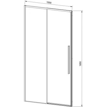 Душевая дверь Vincea Slim-N VDS-4SN100CL, 1000, хром, стекло прозрачное