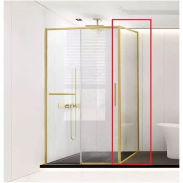 Боковая панель Vincea Slim Soft VSG-1SS900CLG, брашированное золото, стекло прозрачное