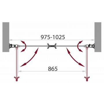 Душевая дверь BelBagno (Бельбагно) SELA-B-2-100-C-Cr хром, стекло прозрачное 5 мм (1900х1000)