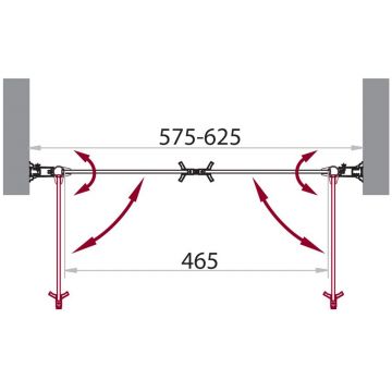 Душевая дверь BelBagno (Бельбагно) SELA-B-2-60-P-Cr хром, стекло рифленое 5 мм (1900х600)