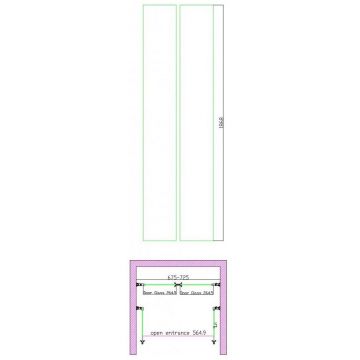 Душевая дверь BelBagno SELA-B-2-70-C-Cr хром, стекло прозрачное 5 мм (1900х700)