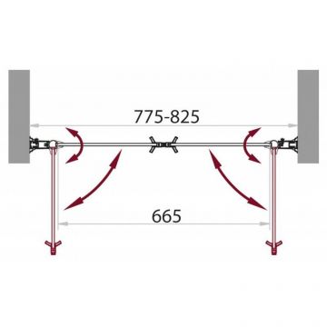 Душевая дверь BelBagno (Бельбагно) SELA-B-2-80-C-Cr хром, стекло прозрачное 5 мм (1900х800)