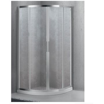 Душевой уголок BelBagno (Бельбагно) SELA-R-2-90-P-Cr хром, стекло рифленое 5 мм (900х1900х900)