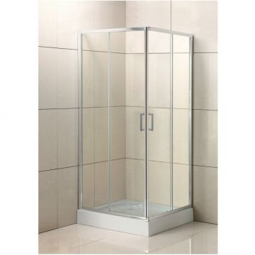 Душевой уголок BelBagno (Бельбагно) UNO-195-A-2-85-C-Cr хром, стекло прозрачное 5 мм (850х1950х850)