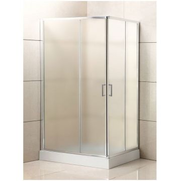 Душевой уголок BelBagno UNO-195-AH-2-100/80-P-Cr хром, стекло рифленое 5 мм (1000х1950х800)