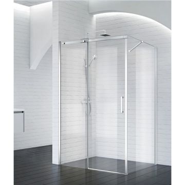 Душевой уголок BelBagno ACQUA-AH-1-110/80-C-Cr хром, стекло прозрачное 8 мм (1100х1950х800)