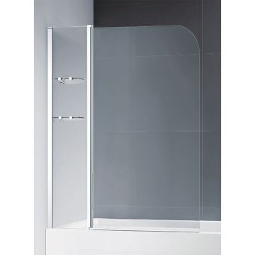 Душевая шторка на ванну Cezares (Цезарис) Eco-O-V-12-120/140-C-Cr, цвет профиля хром, стекло прозрачное 6 мм 140х120 см