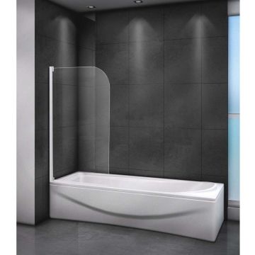 Шторка на ванну Cezares RELAX-V-1-80/140-C-Bi цвет профиля серый, стекло прозрачное 4 мм 140х80 см