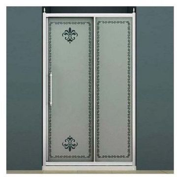 Душевая дверь Cezares RETRO-BF-1-110-PP-Cr цвет профиля хром, стекло матовое 8 мм 195х110 см