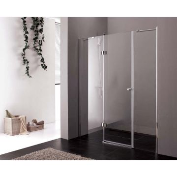 Душевая дверь Cezares (Цезарис) VERONA-W-B-13-30+60/40-P-Cr-R цвет профиля хром, стекло матовое 6 мм 200х130 см