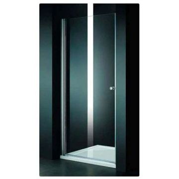 Дверное полотно Cezares (Цезарис) ELENA-W-90-P-Cr-R цвет профиля хром, стекло матовое 6 мм 195х90 см